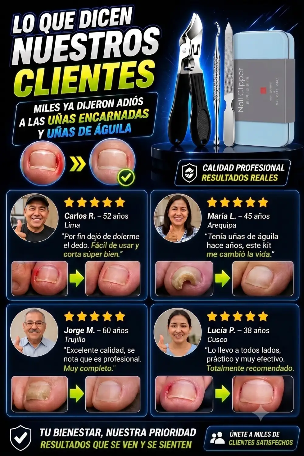 Reseñas del producto cortauñas